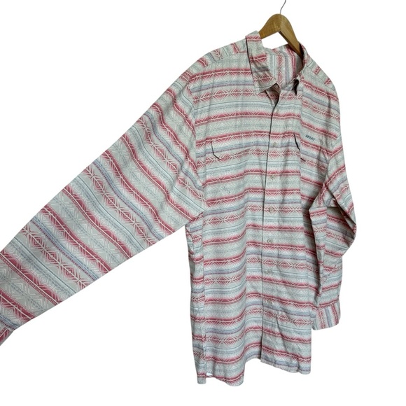 Ariat TEK Men's 2XL Long Sleeve Southwestern Print Button-Up Shirt Sweat Wicking - Picture 4 of 14